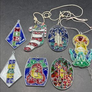 Colorful Plastic Stained Glass Ornaments